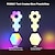 cheap Featured Collection-Intelligent LED Dimmable Odd Light Panel 3/6/10 Packs Hexagonal Wifi Bluetooth Alexa RGBIC Smart Wall Lamp Night Light Remote APP Voice Music Control USB Indoor Decoration