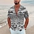 billige herrelejrskjorter-Herre Skjorte Hawaii skjorte Lejrskjorte Grafisk skjorte Aloha skjorte Landskab Aftæpning Sort Navyblå Marineblå Blå Himmelblå 3D-udskrivning udendørs Gade Kortærmet Knap ned Trykt mønster Tøj Mode
