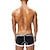 abordables Boxers homme-Homme 1 paquet Sous-Vêtements Culotte basique Sous-vêtements boxeurs Slips Coton Antibactérien Étanches Lettre Taille basse Noir Blanche