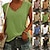 זול גופיות בסיסיות לנשים-חולצת נשים טי חולצת טריקו בייסיק רגיל יומיומי צווארון V ללא שרוולים קיץ רגיל ירוק לבן שחור כחול ורוד