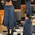 cheap Midi Skirts-Women&#039;s Cargo Skirt Denim Midi Skirt Midi Denim Blue Skirts Ruffle Fashion Casual Daily S M L