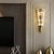 cheap Indoor Wall Lights-LED Wall lights Crystal Diamond Design, Wall sconce Brass Finish Bedside Lamp Torch Shape Wall Mount Lamp for Bedroom Modern Crystal Wall Light
