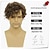 cheap Mens Wigs-Short Brown Wigs for Men Layered Natural Looking Side Part Hair Heat Resistant Synthetic Wigs