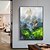 cheap Landscape Paintings-Handmade Oil Painting Canvas Wall Art Decor Abstract Green Mountain Painting Original Landscape Painting for Home Decor With Stretched Frame/Without Inner Frame Painting