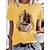 cheap Tees &amp; T Shirts-Women&#039;s T shirt Tee White Yellow Pink Print Graphic Floral Daily Holiday Short Sleeve Round Neck Basic 100% Cotton Regular Painting S