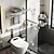 billiga Handduksstänger-handdukshängare för badrum, rostfritt stål perforerad gratis badrumshanddukshängare badrumshylla väggmonterad badrumshängare