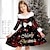 cheap Dresses-Kids Girls&#039; Dress Long Sleeve Casual Fur Trim Crewneck Adorable Daily Polyester Above Knee Casual Dress Swing Dress A Line Dress Fall Winter 2-13 Years Multicolor Black White
