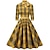 billige 1950-tallet-1950-talls cocktailkjole vintagekjole kjole flare kjole damekostyme vintage cosplay dailywear teselskap 3/4-ermet kjole jul