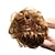 tanie Koki-niechlujny kok ludzkie włosy scrunchie instant up-do pączek kok kok kręcone faliste treski dla kobiet (#8 brązowy/jasny kasztanowy)