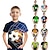 お買い得  男の子の3Dスポーツ＆ゲーム-男の子 3D カラーブロック サッカー Tシャツ 半袖 3Dプリント 夏 活発的 かわいいスタイル ストリートファッション ポリエステル レーヨン 子供 3〜12年 学校 アウトドア 日常