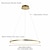 cheap Circle Design-1-Light LED Pendant Light 40cm 60cm 80cm Aluminum Acrylic Circle Gold White Black Painted Finishes Dimmable for Modern Simple Home Kitchen Bedroom 25W 38W 50W ONLY DIMMABLE WITH REMOTE CONTROL