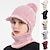 billige Hatter til kvinner-border lue vinter dame strikket pullover varm lue ensfarget øre- og ansiktsbeskyttelseslue