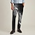 tanie Chinosy-Męskie Spodnie Typu Chino Joggery Kieszeń Druk 3D Kolorowy blok Wzory graficzne Komfort Biznes Codzienny Streetwear Podstawowy Moda Srebrny Złoty