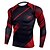 cheap Men&#039;s Active Tees &amp; Tanks-Men&#039;s Compression Shirt Running Shirt Long Sleeve Base Layer Athletic Spring Spandex Breathable Moisture Wicking Soft Fitness Gym Workout Running Sportswear Activewear Optical Illusion 3# 4# 5#