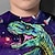 preiswerte 3D-T-Shirts für Jungen-kinderkleidung Jungen T-Shirt Tee Tier Dinosaurier Kurzarm Rundhalsausschnitt Kinder oben Casual 3D-Druck Cool Täglich Sommer Purpur 3-12 Jahre