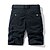baratos Clássico-Homens Bermuda Cargo Calção Shorts de Trilha Bolso multi Perna reta Cor Sólida Conforto Vestível Trabalho Diário Roupa de rua Casual ダークカーキ Micro-Elástica