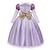cheap Movie &amp; TV Theme Costumes-Rapunzel Fairytale Princess Sofia Flower Girl Dress Theme Party Costume Girls&#039; Movie Cosplay Halloween With Accessories Dress Accessory Set Halloween Carnival Masquerade World Book Day Costumes