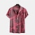 baratos camisas masculinas de acampamento-Homens Camisa Social Camisa havaiana Camisa de acampamento Camiseta Aloha Estampas Abstratas Colarinho Aberto para a Lateral Amarelo Rosa Verde Azul Claro Estampado Normal Ao ar livre Rua Manga Curta