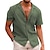 baratos camisas havaianas de verão masculinas-Homens camisa de botão camisa de verão camisa de praia Camisa de acampamento Camisa cubana Preto Branco Rosa Verde Tropa Azul Real Manga Curta Floral Plantas Aberto para a Lateral Ao ar livre Rua
