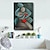 cheap People Paintings-Stretched Oil Painting Hand Painted Canvas Abstract Comtemporary Modern High Quality People Lover Ready to Hang