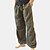 cheap Retro-Men&#039;s Joggers Linen Pants Trousers Summer Pants Baggy Pocket Drawstring Plain Comfort Breathable Casual Holiday Going out Linen / Cotton Blend Boho Hippie ArmyGreen Black