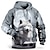 cheap Men&#039;s 3D Hoodies-Men&#039;s Plus Size Pullover Hoodie Sweatshirt Big and Tall Wolf Hooded Long Sleeve Spring &amp;  Fall Fashion Streetwear Basic Comfortable Work Daily Wear Tops