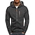 cheap Basic Hoodie Sweatshirts-Men&#039;s Full Zip Hoodie Sweat Jacket Jacket Black White Wine Army Green Navy Blue Hooded Solid Color Zipper Casual Fleece Cool Casual Big and Tall Winter Spring &amp;  Fall Clothing Apparel Hoodies