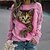 cheap Hoodies &amp; Sweatshirts-Women&#039;s Sweatshirt Pullover Basic Pink Cat Street Plus Size Round Neck Long Sleeve