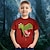 tanie chłopięce koszulki 3D-Dzieci Dla chłopców Podkoszulek Trójnik Zwierzę Dinozaur Krótki rękaw Wycięcie pod szyją Dzieci Top Codzienny Druk 3D Nowoczesne Codzienny Lato Czerwony 3-12 lat
