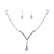 abordables Conjuntos de joyas-Los sistemas nupciales de la joyería 2 piezas Claro Diamantes Sintéticos Legierung 1 Collar Pendientes Mujer Personalizado Elegante Artístico Clásico Precioso Irregular Conjunto de joyas Para Boda