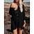 cheap Casual Dresses-Women&#039;s Casual Dress Shirt Dress Shift Dress Mini Dress Black White Pure Color Long Sleeve Winter Fall Spring Button Fashion Shirt Collar Daily 2022 One-Size