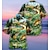 זול חולצות מחנה לגברים-בגדי ריקוד גברים חולצה חולצת הוואי הדפסים גרפיים דגים צווארון מתקפל לבן צהוב שחור / חום אודם חום קזו&#039;אל הוואי שרוולים קצרים דפוס כפתור למטה ביגוד טרופי אופנתי הוואי רך