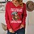 cheap Hoodies &amp; Sweatshirts-Women&#039;s Sweatshirt Pullover Basic White Red Green Graphic Street Long Sleeve V Neck