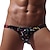 cheap Men&#039;s Exotic Underwear-Men&#039;s 3 Pack Briefs 95% Cotton Breathable Soft Spot Mid Waist Black White