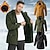 billige Pufferjakker-Herre Cargo jakke Vindjakke Fleecejakke Vinter utendørs Hold Varm Vindtett Lettvekt Bekvem Ytterklær Parkas Trenchcoat Ski &amp; Snowboard Fisking Klatring Svart Gul Militærgrønn