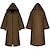 cheap Movie &amp; TV Theme Costumes-Obi-Wan Kenobi Jedi Knight Cosplay Costume Outfits Costume Men&#039;s Boys Movie Cosplay Cosplay Accessory Set Black Brown Carnival Masquerade Top Pants Cloak