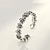 זול טבעות-פתח את הטבעת מפלגה קלאסי כסף S925 כסף סטרלינג צורת פרחים וינטאג&#039; פשוט 1 pc זירקון