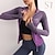 cheap Yoga Tops-Women&#039;s Hoodie Jacket Yoga Top Thumbhole Hooded Color Block Blue Dusty Blue Spandex Yoga Fitness Running Hoodie Long Sleeve Sport Activewear Breathable Moisture Wicking Comfortable Stretchy