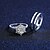 cheap Wedding Ring-Wedding Ring Wedding Classic Silver S925 Sterling Silver Precious Vintage Elegant 2pcs Moissanite