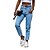 cheap Pants-Women&#039;s Jeans Denim LightBlue Casual Lounge Pocket Casual Daily Full Length Stretchy Solid Colored Soft S M L XL 2XL