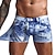 ieftine trunchi de baie boxer pentru bărbați-Bărbați Boxeri înot Pantaloni scurti de baie boxer Denim Bloc Culoare Uscare Rapidă Respirabil Vacanță Plajă Înot Imprimeu 3D Casual albastru deschis Albastru piscină Talie Joasă Strech