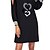 cheap Casual Dresses-Women&#039;s Casual Dress T Shirt Dress Tee Dress Shift Dress Mini Dress Black Red Heart Long Sleeve Winter Fall Spring Sequins Fashion V Neck Loose Fit Daily Vacation Fall Dress 2023 S M L XL 2XL 3XL