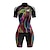 ieftine Îmbrăcăminte de triatlon pentru femei-Pentru femei Costum Manșon scurt triatlon Roz+alb Negru + Violet + Verde Albastru + Roșu + Negru Grafic Bicicletă Lycra Sport Grafic Îmbrăcăminte