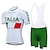 Недорогие Комплекты мужской одежды-21Grams Муж. Велокофты и велошорты-комбинезоны С короткими рукавами Горные велосипеды Шоссейные велосипеды Белый Красный Зеленый Италия Флаги Велоспорт Устойчивость к УФ 3D