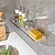 ieftine Rafturi Baie-suport de duș negru/auriu acrilic raft de baie perforat gratuit toaletă toaletă suport de depozitare montat pe perete