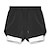 cheap Mens Active Shorts-Men&#039;s Athletic Shorts Running Shorts Casual Shorts With Compression Liner Plain Comfort Breathable Outdoor Daily Going out Fashion Casual Black-White Black