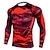 cheap Men&#039;s Active Tees &amp; Tanks-Men&#039;s Compression Shirt Running Shirt Long Sleeve Base Layer Athletic Winter Spandex Breathable Moisture Wicking Soft Fitness Gym Workout Running Sportswear Activewear Optical Illusion 1# 2# 3#