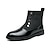 cheap Men&#039;s Boots-Men&#039;s Boots Button Boots Dress Shoes Walking Casual Daily Leather Comfortable Booties / Ankle Boots Loafer Black Green Spring Fall