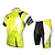 cheap Men&#039;s Clothing Sets-FJQXZ Men&#039;s Cycling Jersey with Shorts Short Sleeve Mountain Bike MTB Road Bike Cycling Dark Grey Yellow Red Patchwork Bike 3D Pad Breathable Ultraviolet Resistant Quick Dry Sports Patchwork