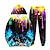 cheap Boy&#039;s 3D Sets-Kids Unisex Hoodie &amp; Pants Clothing Set 2 Pieces Long Sleeve Green Blue Purple Print Color Block Gradient Ramp Print Sports Outdoor Daily Sports Regular 3-12 Years / Fall / Winter / Spring / Summer